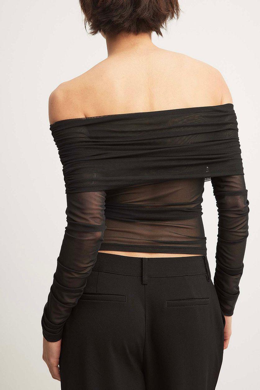 Mesh Off Shoulder Top Product Image