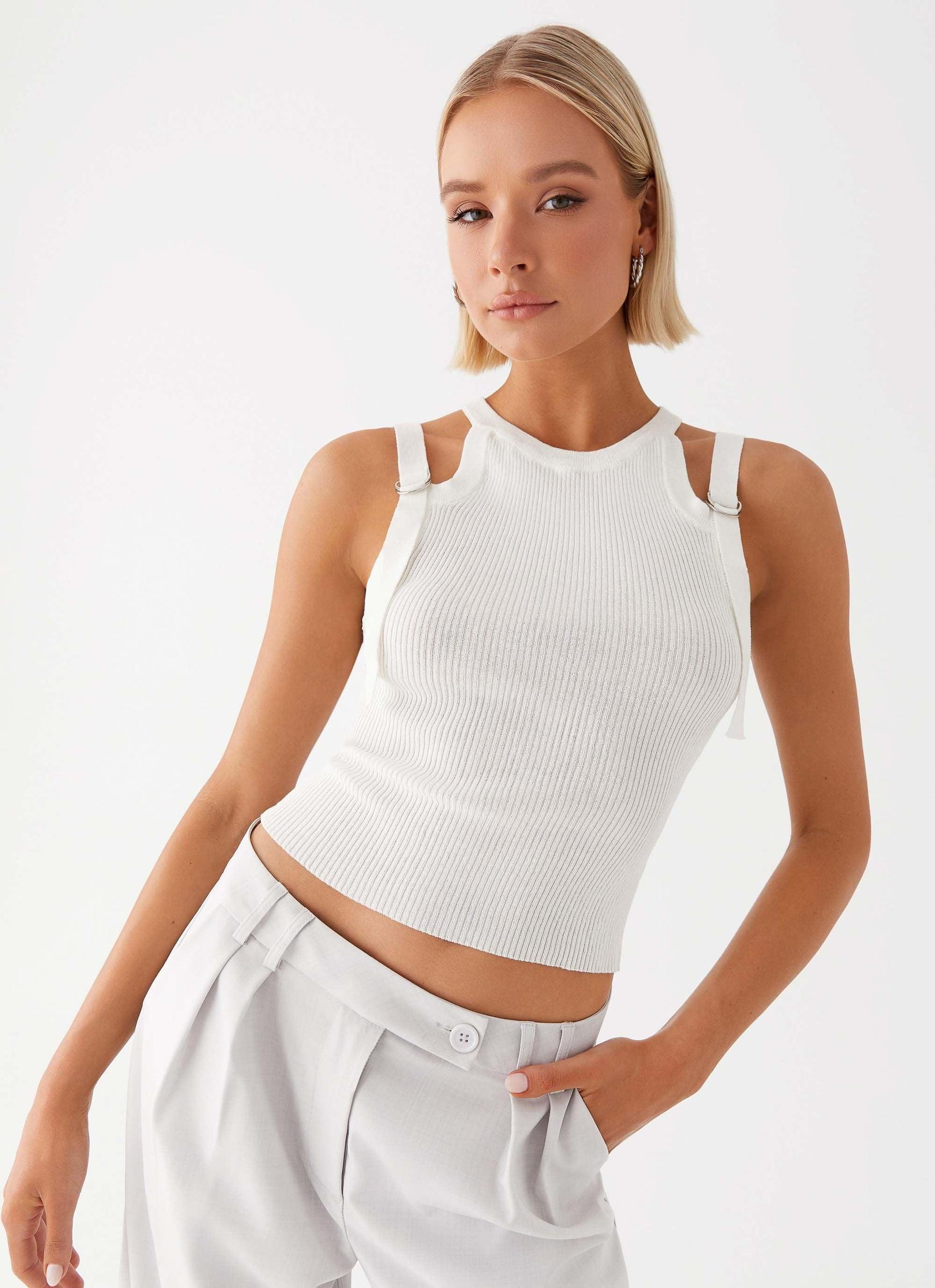 Keeley Racer Top - White Product Image