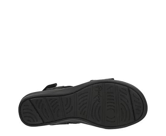 Skechers Arya On The Rise Women's Wedge Sandals, Size: 9, Black Product Image