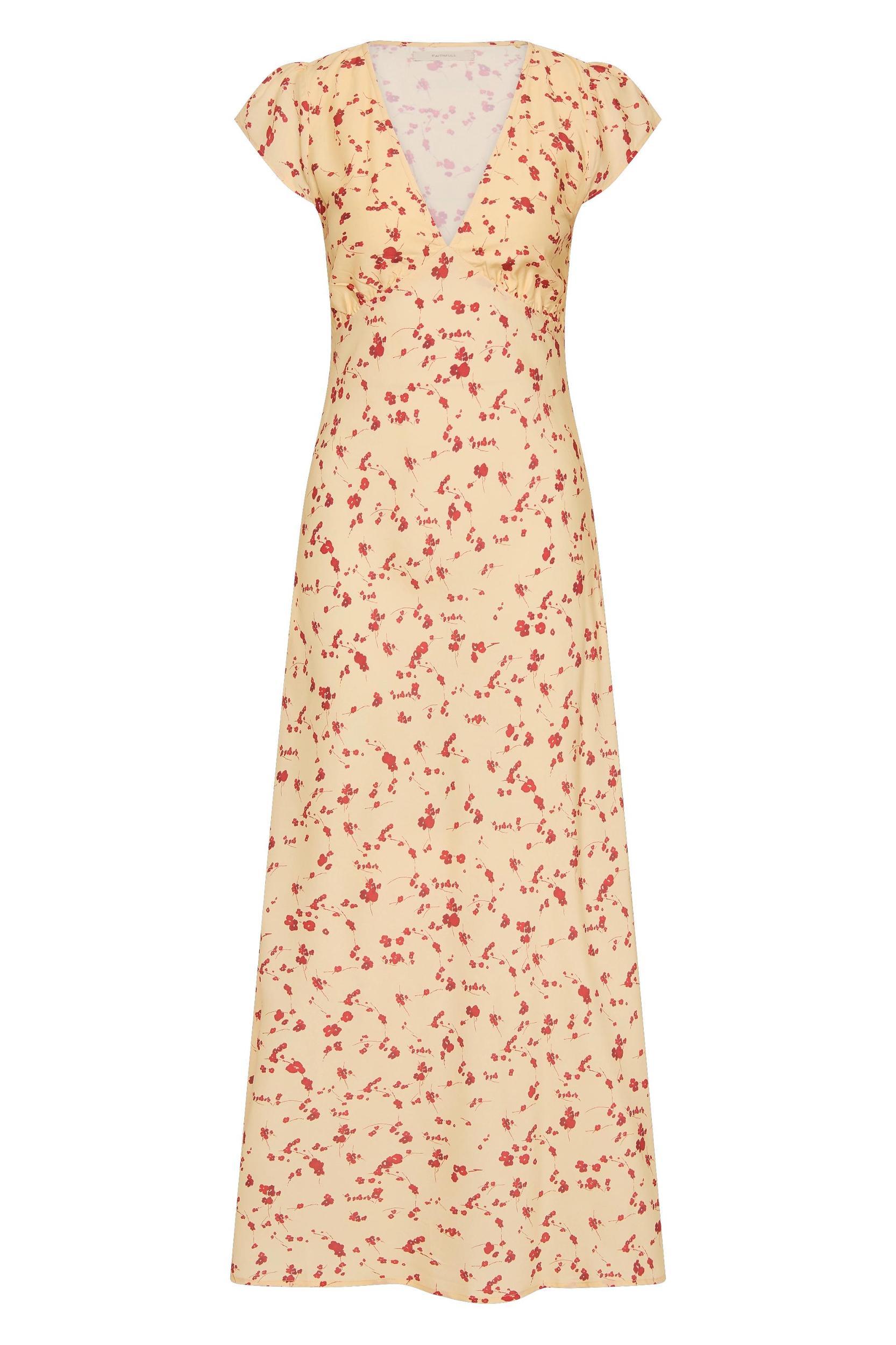 Esson Midi Dress Blossom Yellow Product Image