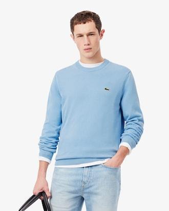 Monochrome Crew Neck Cotton Sweater Product Image