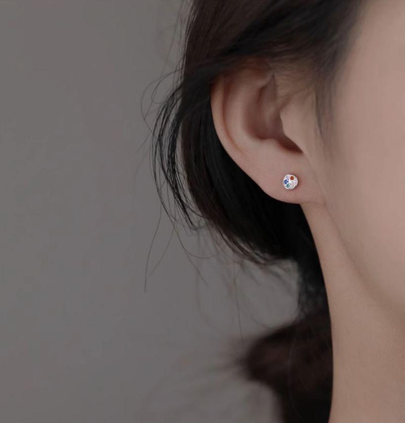 Rhinestone Stud Earring Product Image
