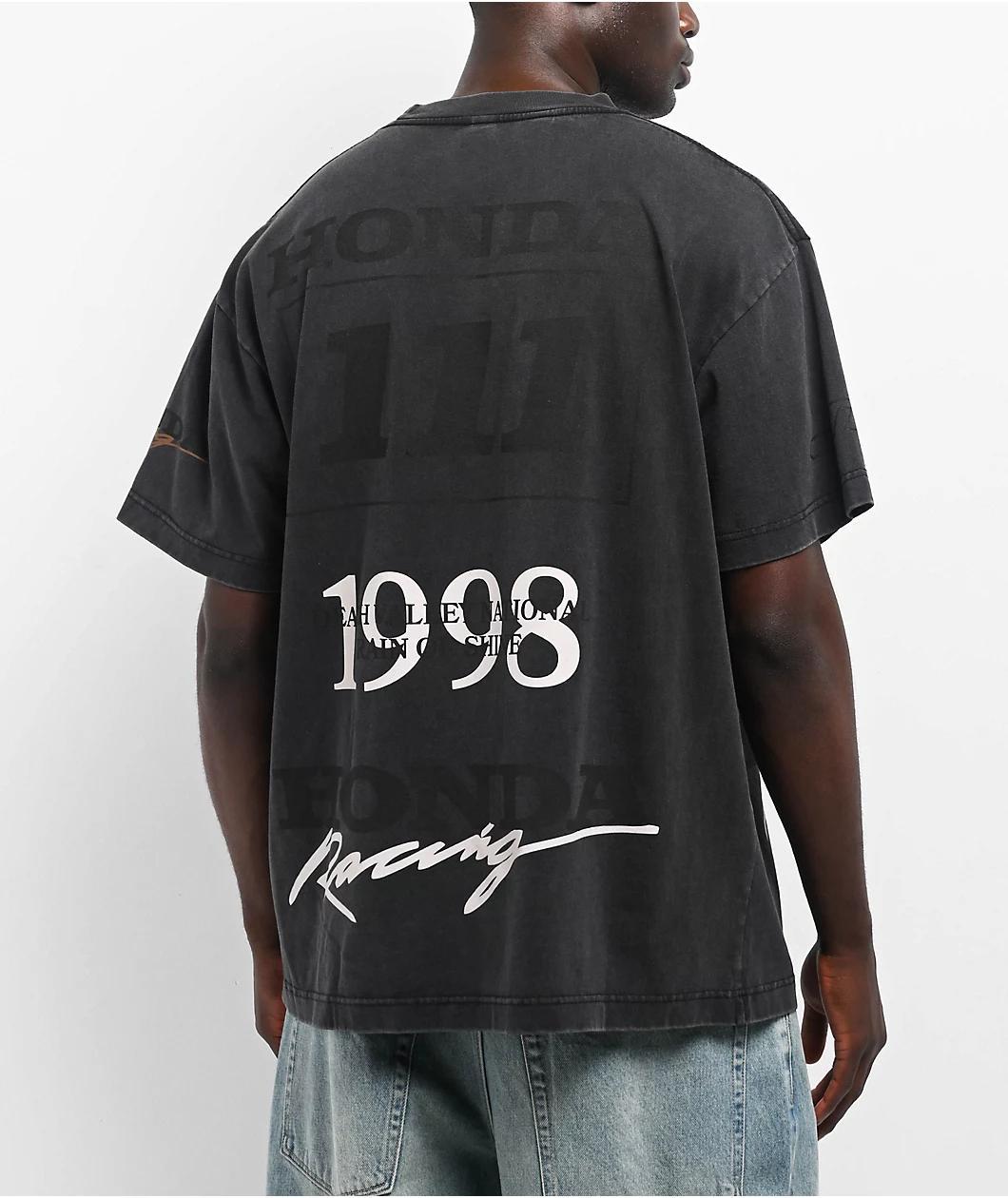 JT Racing x Honda Pump Black Washed T-Shirt Product Image