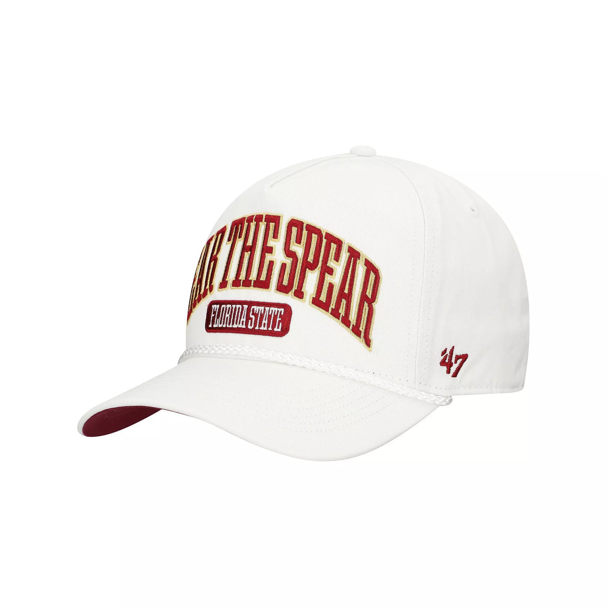 Men's '47  White Florida State Seminoles Local Arch Hitch Snapback Hat Product Image