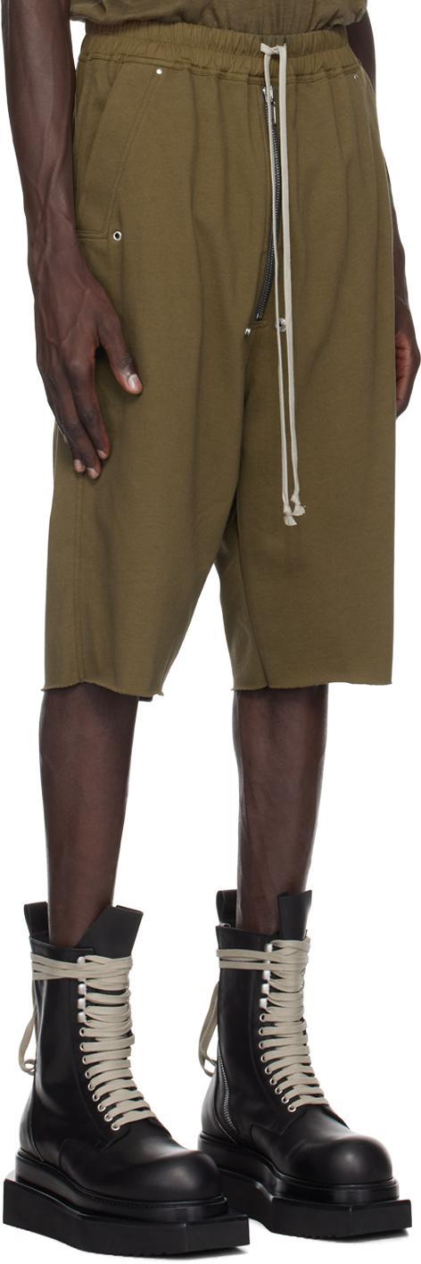 RICK OWENS Khaki Porterville Bela Pods Shorts In 35 Bean Product Image