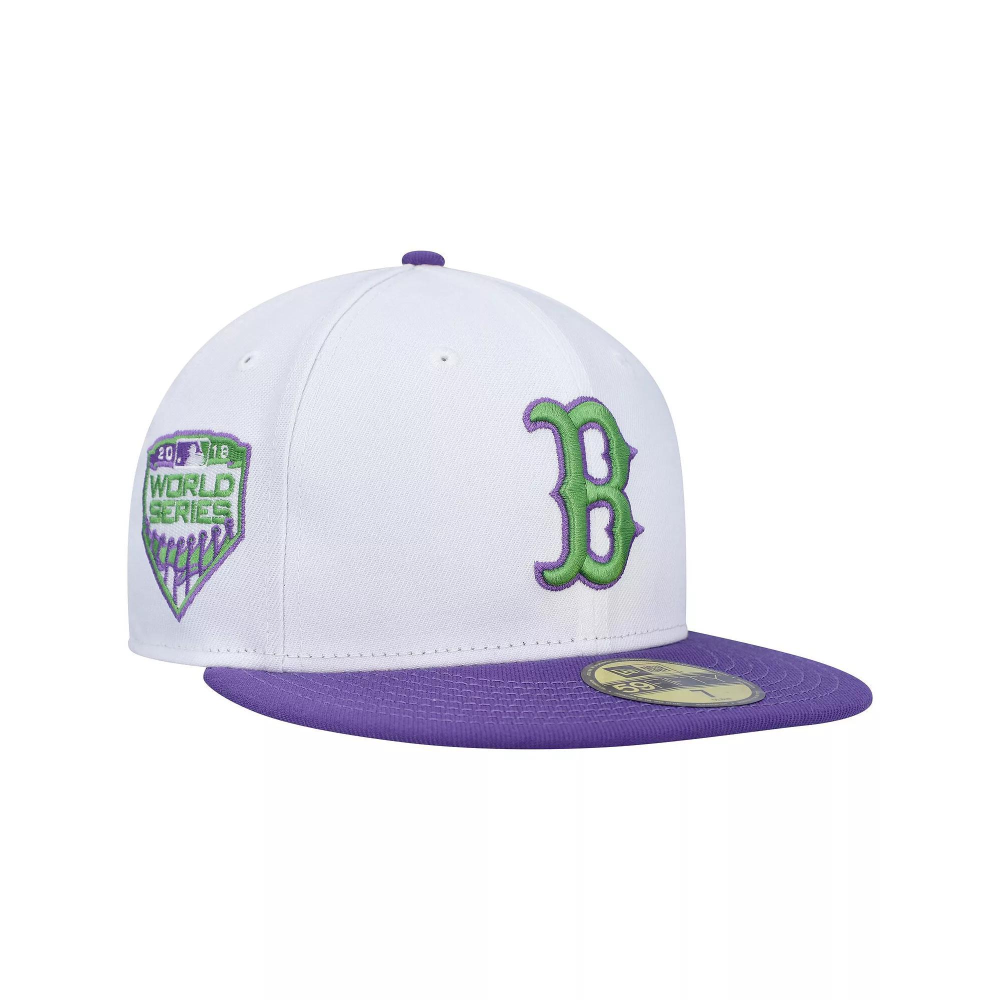 Men's New Era White Boston Red Sox  Side Patch 59FIFTY Fitted Hat, Size: 7 1/2 Product Image