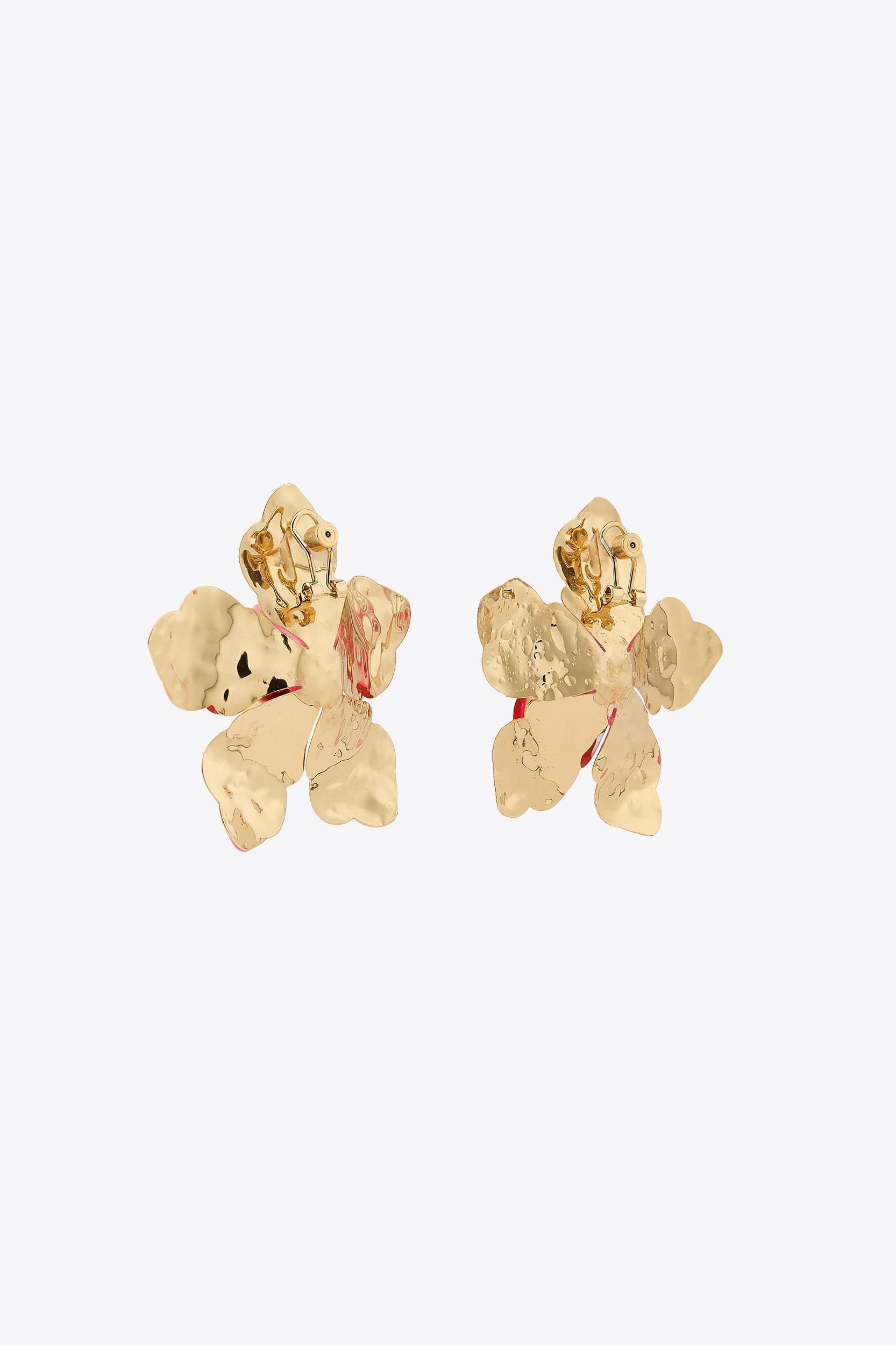 ENAMELED FLOWER MAXI EARRINGS Product Image