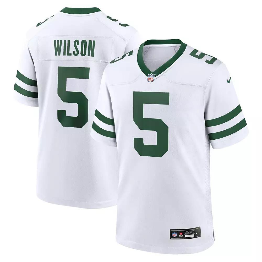 Men's Nike Garrett Wilson Legacy White New York Jets Game Jersey, Size: XL Product Image