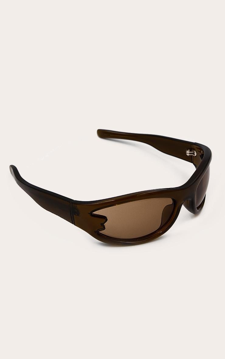 A.KJÆRBEDE Brown Smoke Frame Visor Sunglasses Product Image