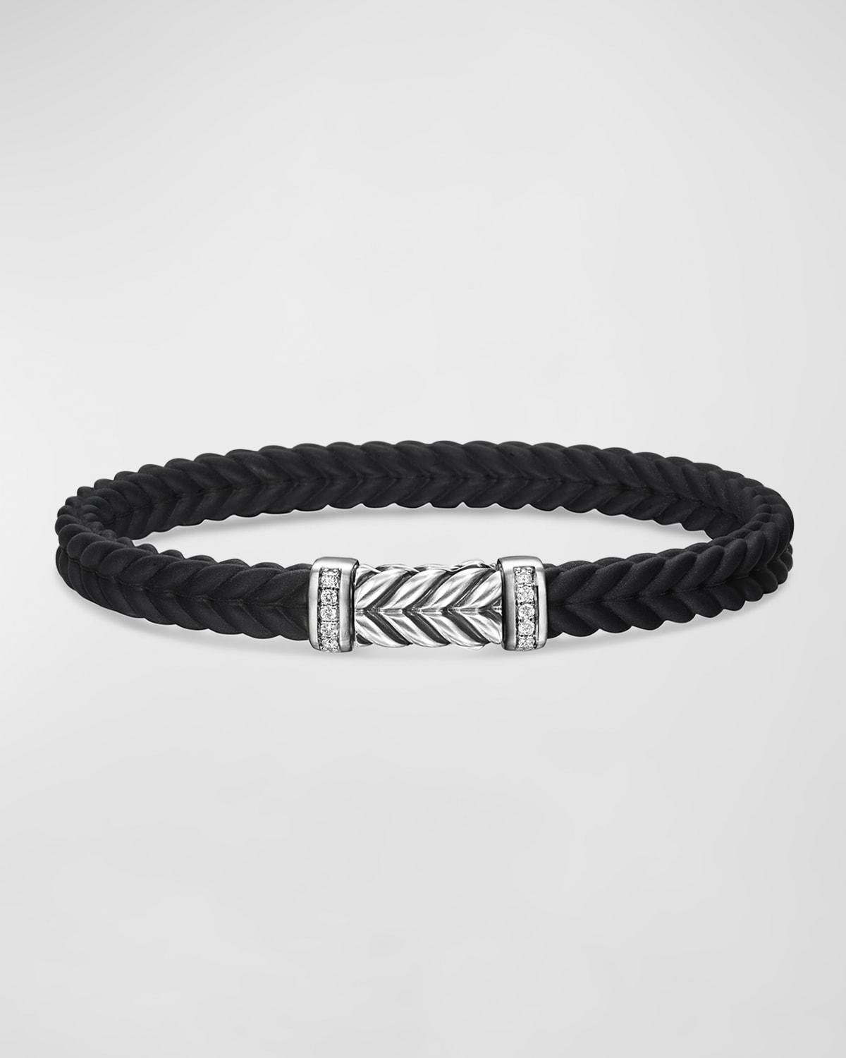 6mm Mens Chevron Rubber Bracelet Product Image