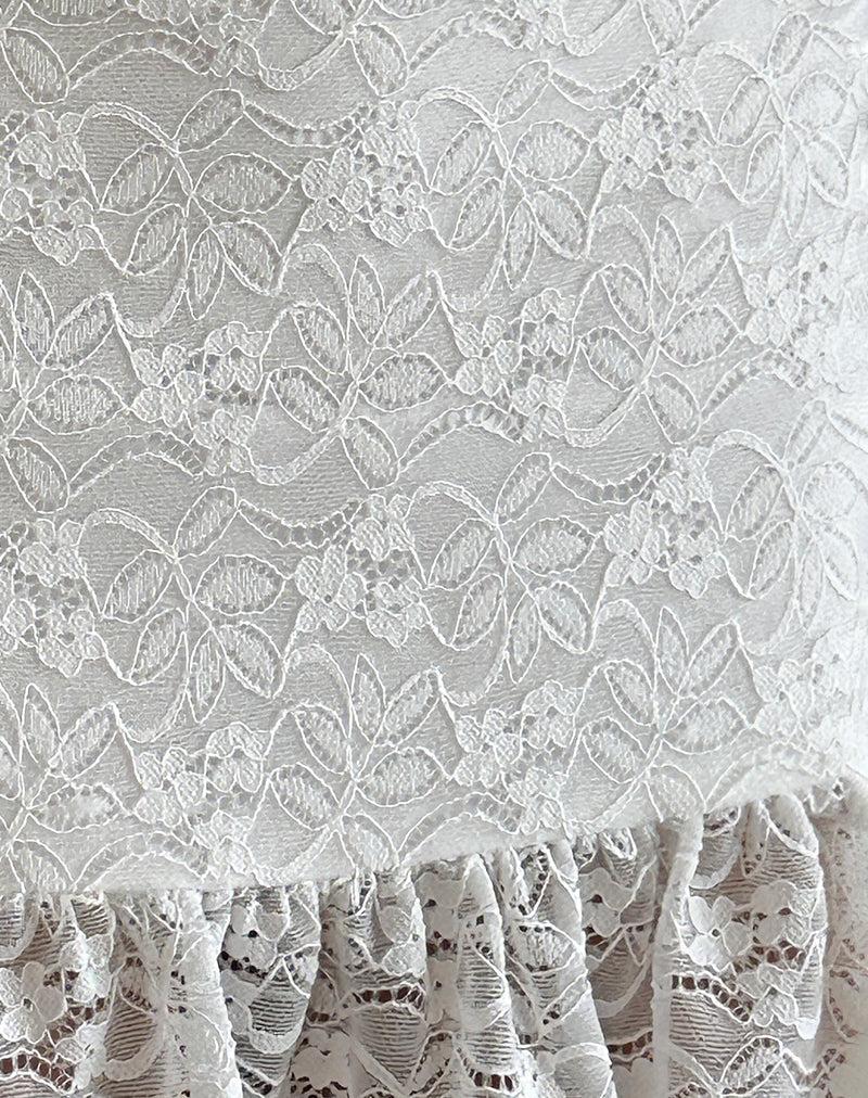 Krecia Mini Skirt in Lace Ivory Female Product Image