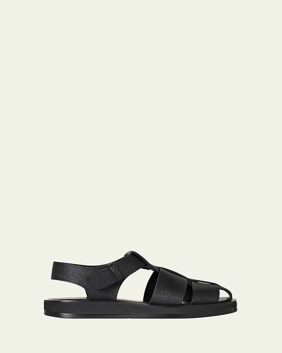 Womens Fisherman Flat Leather Sandals Product Image