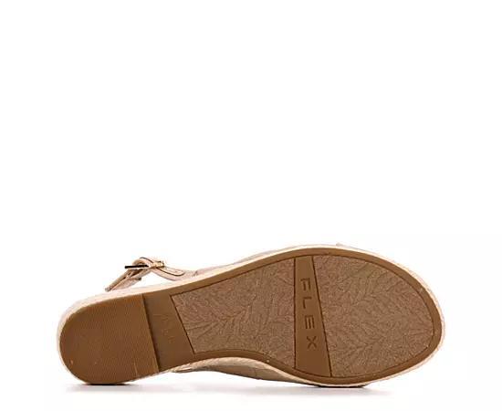 LifeStride Socialite Womens Wedge Sandals Brown Product Image