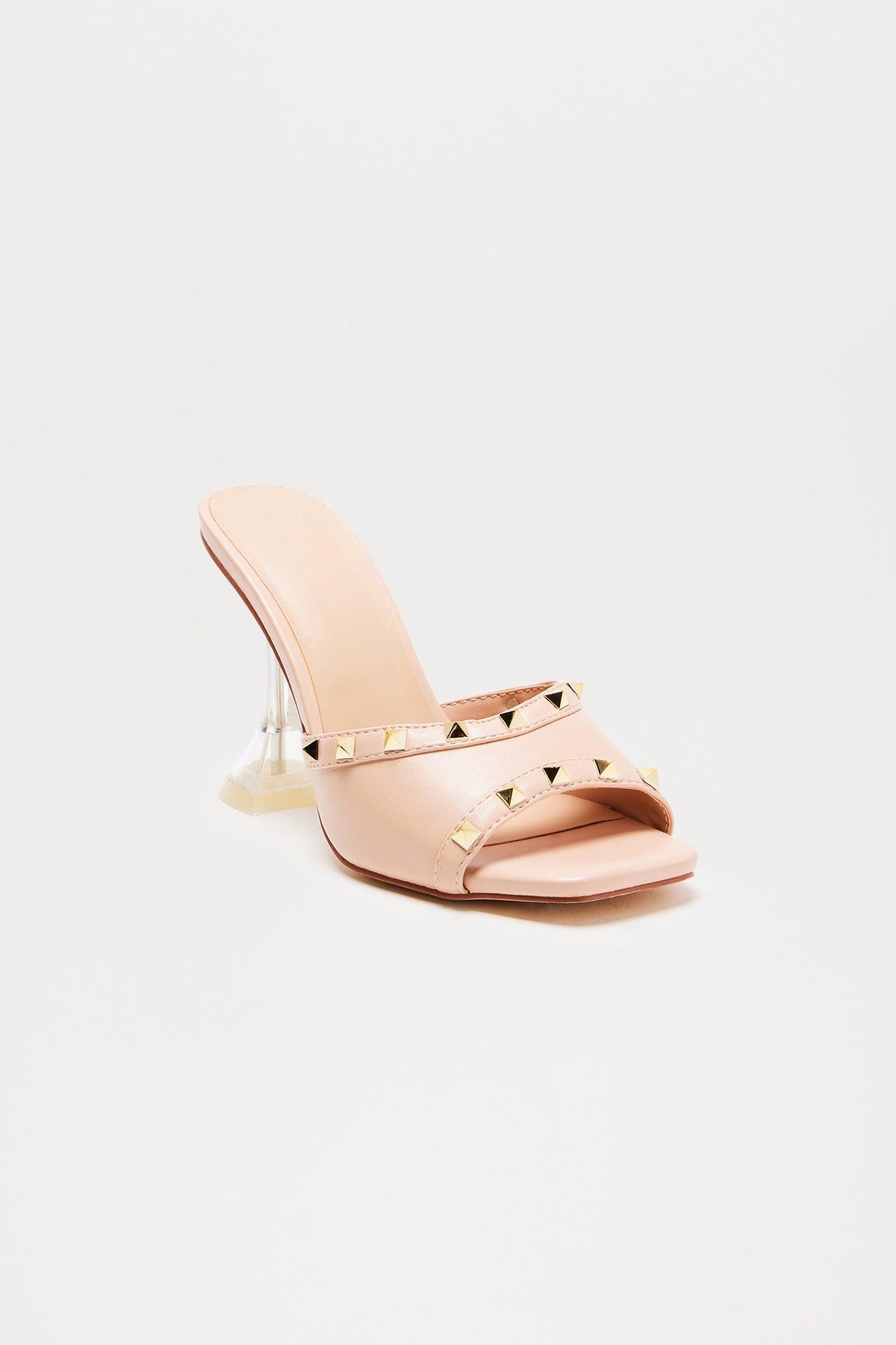 Honor Studded Heels - Nude Product Image