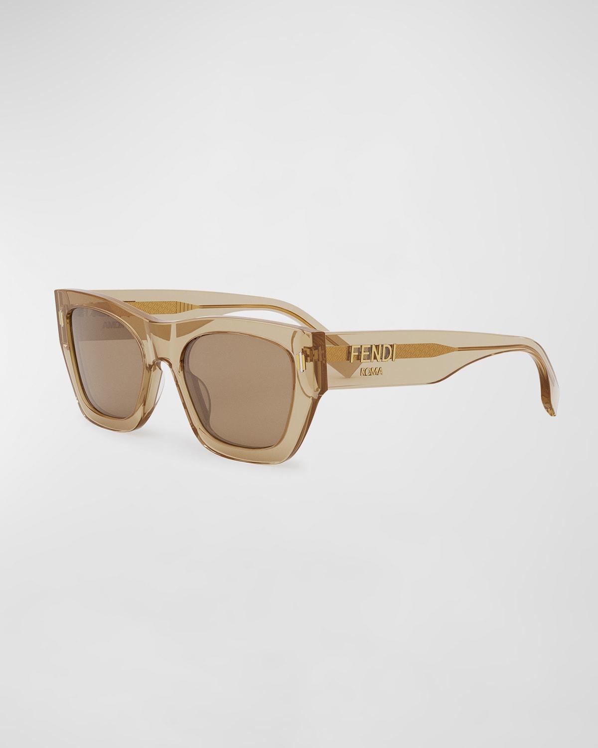 Fendi Roma Rectangular Sunglasses, 53mm Product Image