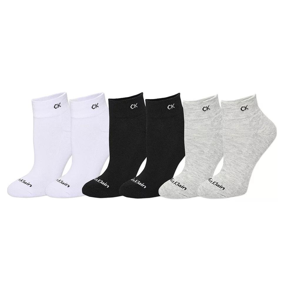 Women's Calvin Klein 6 Pack Quarter Socks, Size: 9-11, Multi Product Image