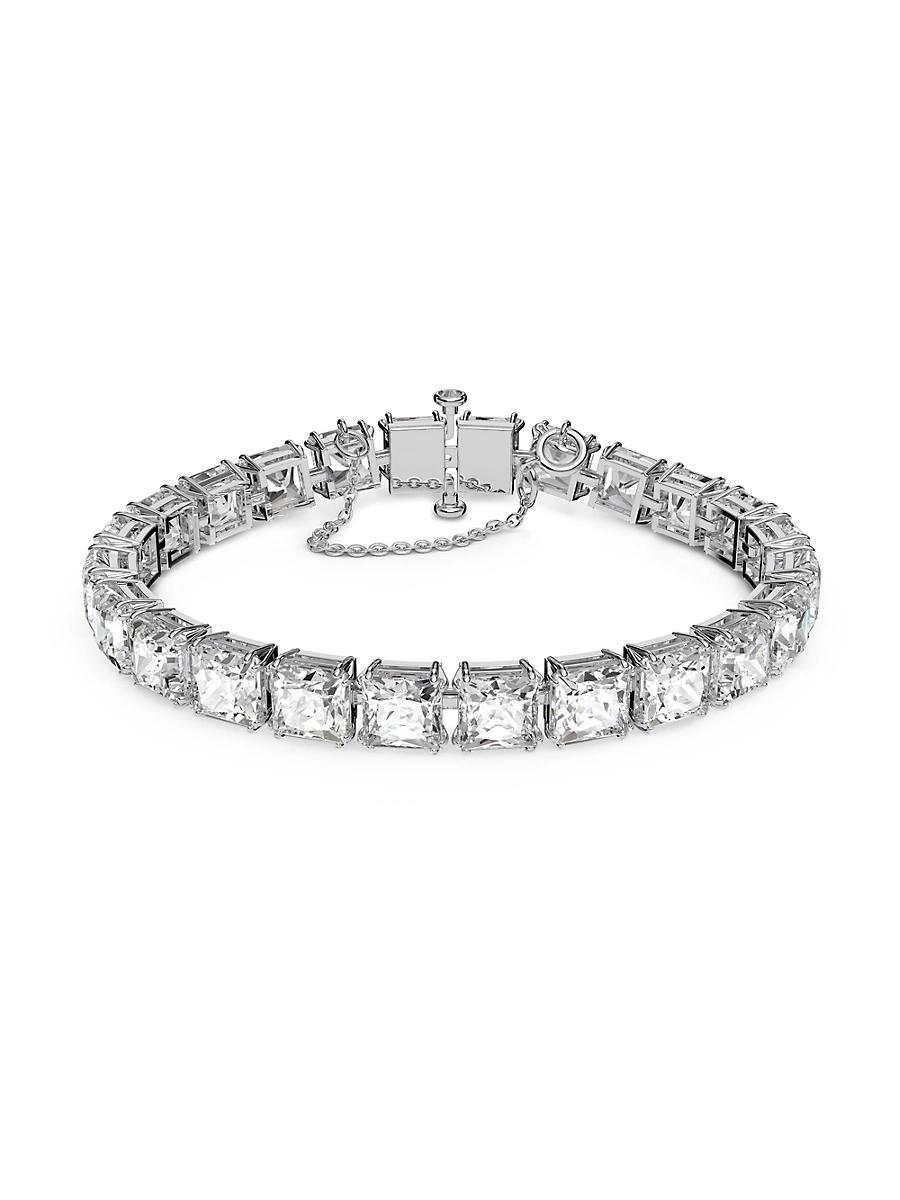 Millenia Rhodium-Plated Square-Cut Crystal Bracelet Product Image