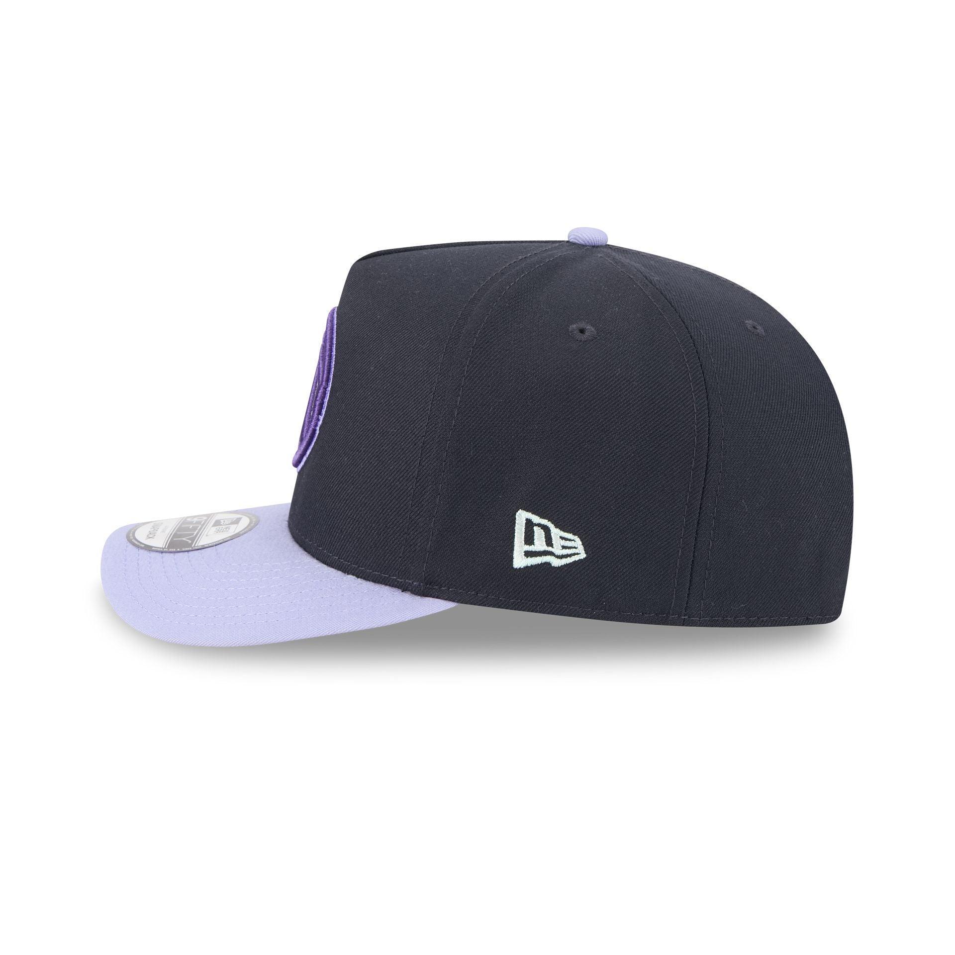 Milwaukee Bucks Navy Lavender 9FIFTY A-Frame Snapback Hat Male Product Image