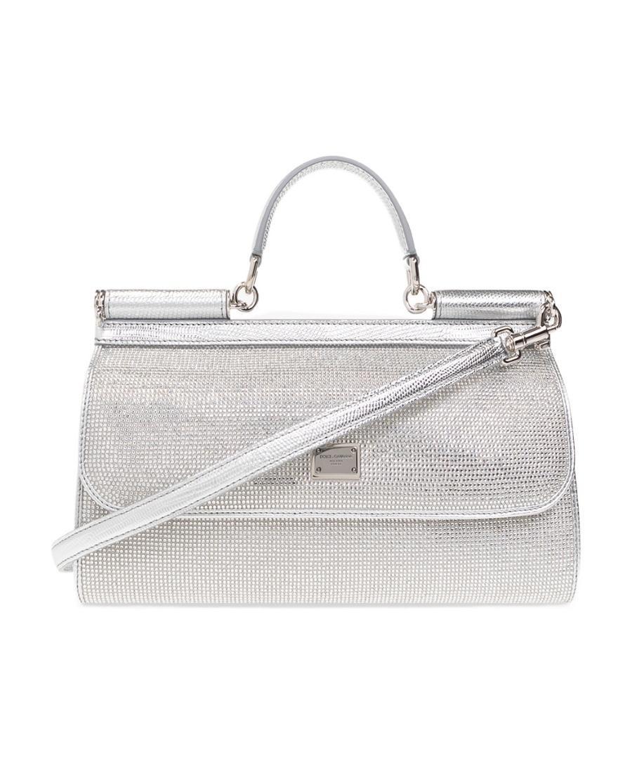 DOLCE & GABBANA Kim Dolcegabbana Sicily Metallic Bag In Crystal_pearl Product Image