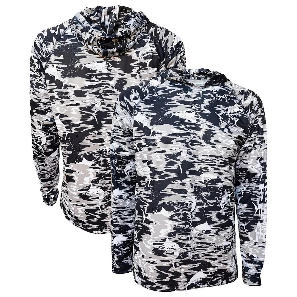 Men's Columbia Navy Dallas Cowboys Camo Super Terminal Tackle Pullover Hoodie, Size: 2XL, Blue Product Image