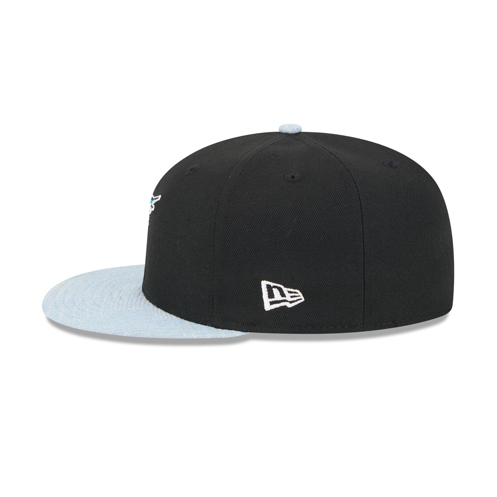 Miami Marlins Patch Denim 59FIFTY Fitted Hat Male Product Image