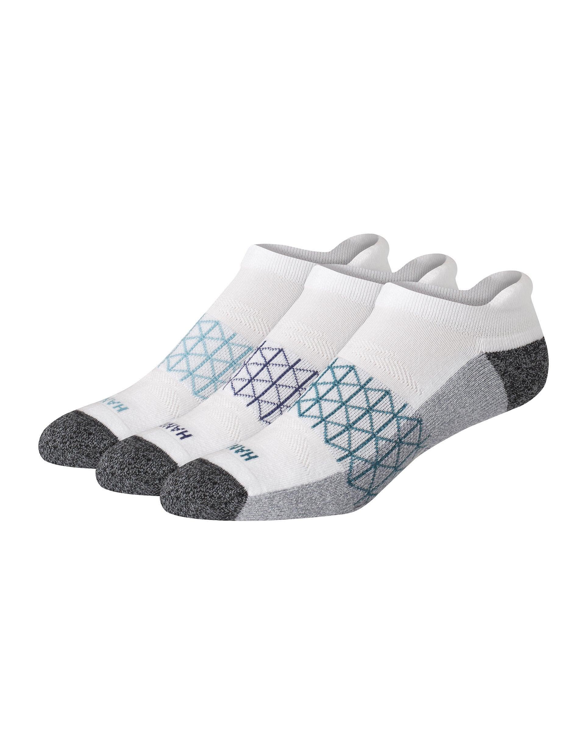 Hanes Mens 3pk Absolute Active Cushioned Heel Shield Socks 6-12: Low Cut, Breathable Mesh, Arch Support, Seamless Toe Product Image