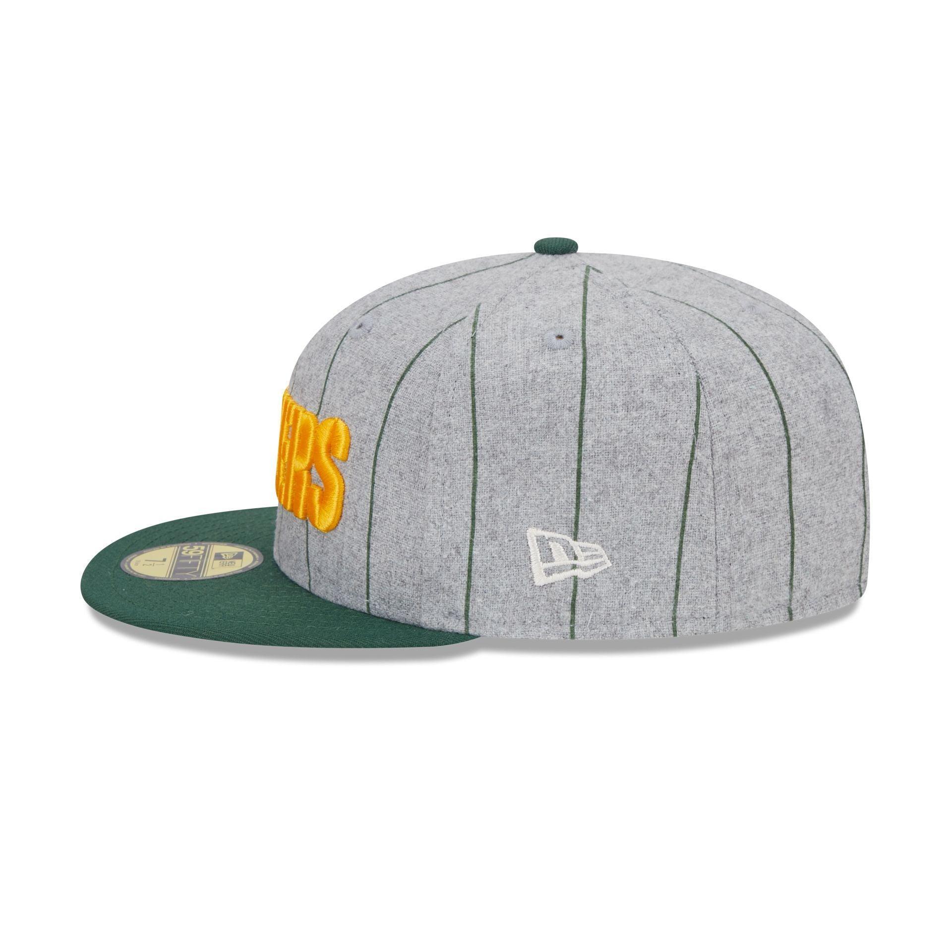 Green Bay Packers Heather Pinstripe 59FIFTY Fitted Hat Male Product Image