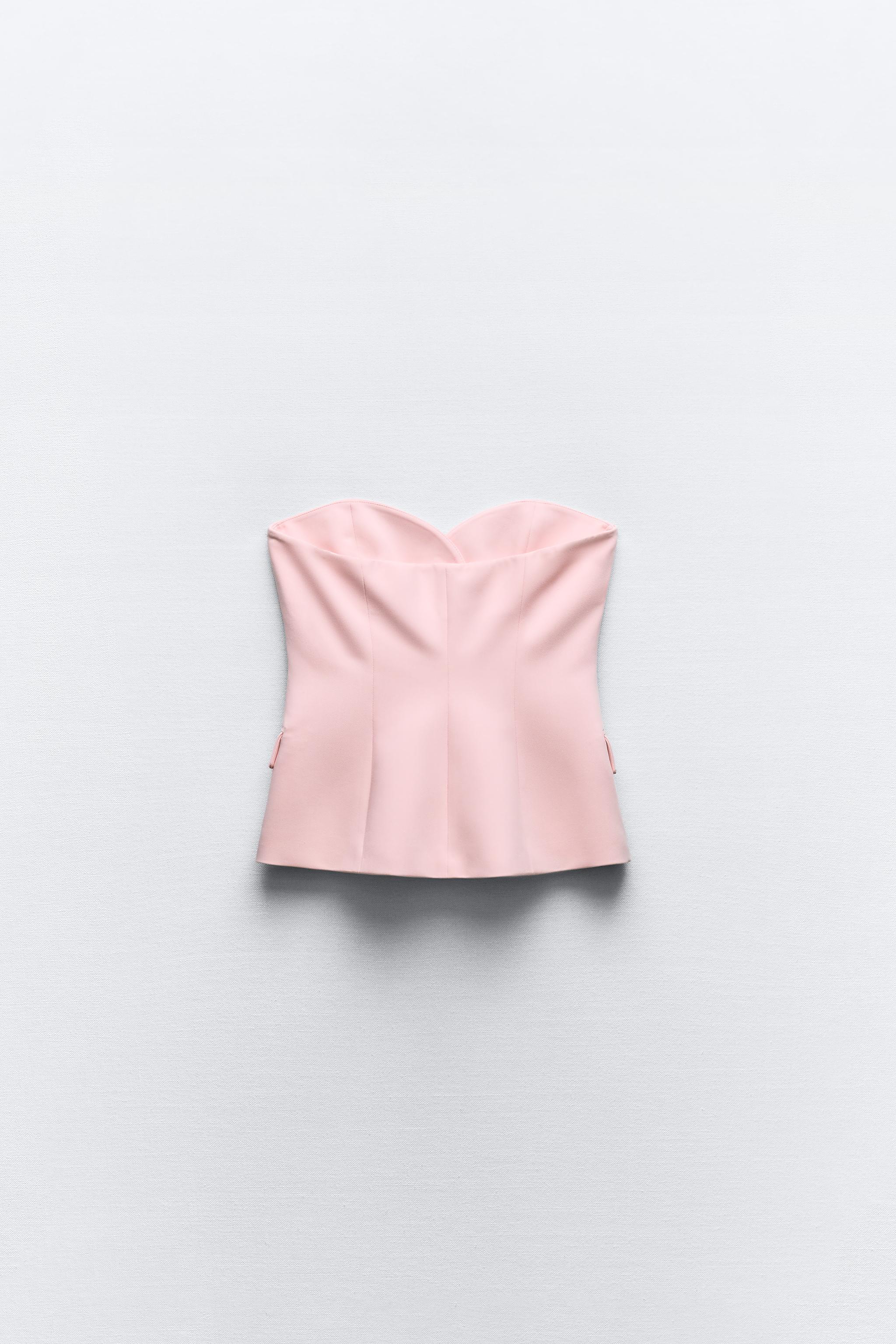 LINED BUTTON BUSTIER TOP Product Image
