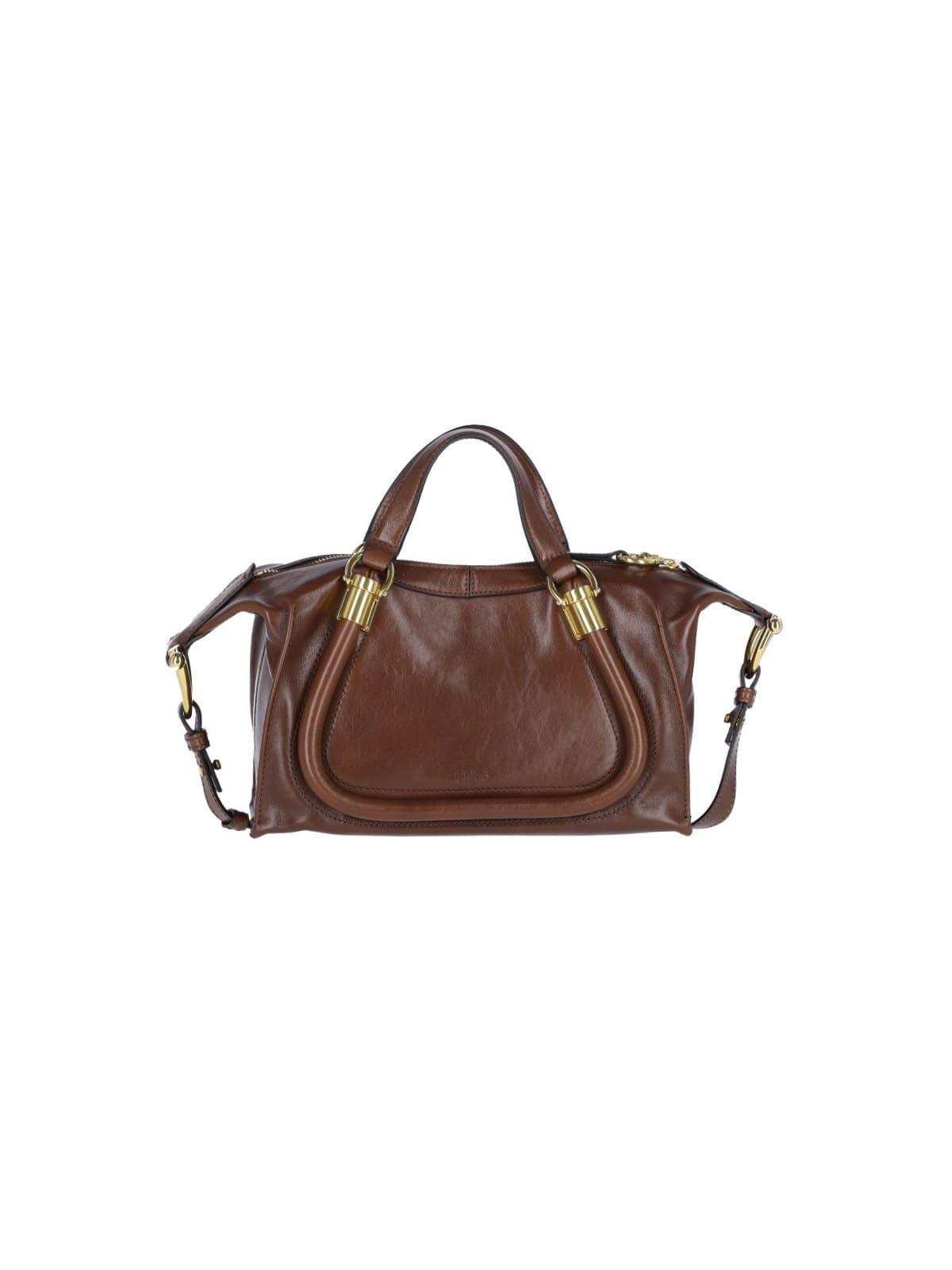 CHLOÉ Paraty 24 Small Shoulder Bag In Brown Product Image
