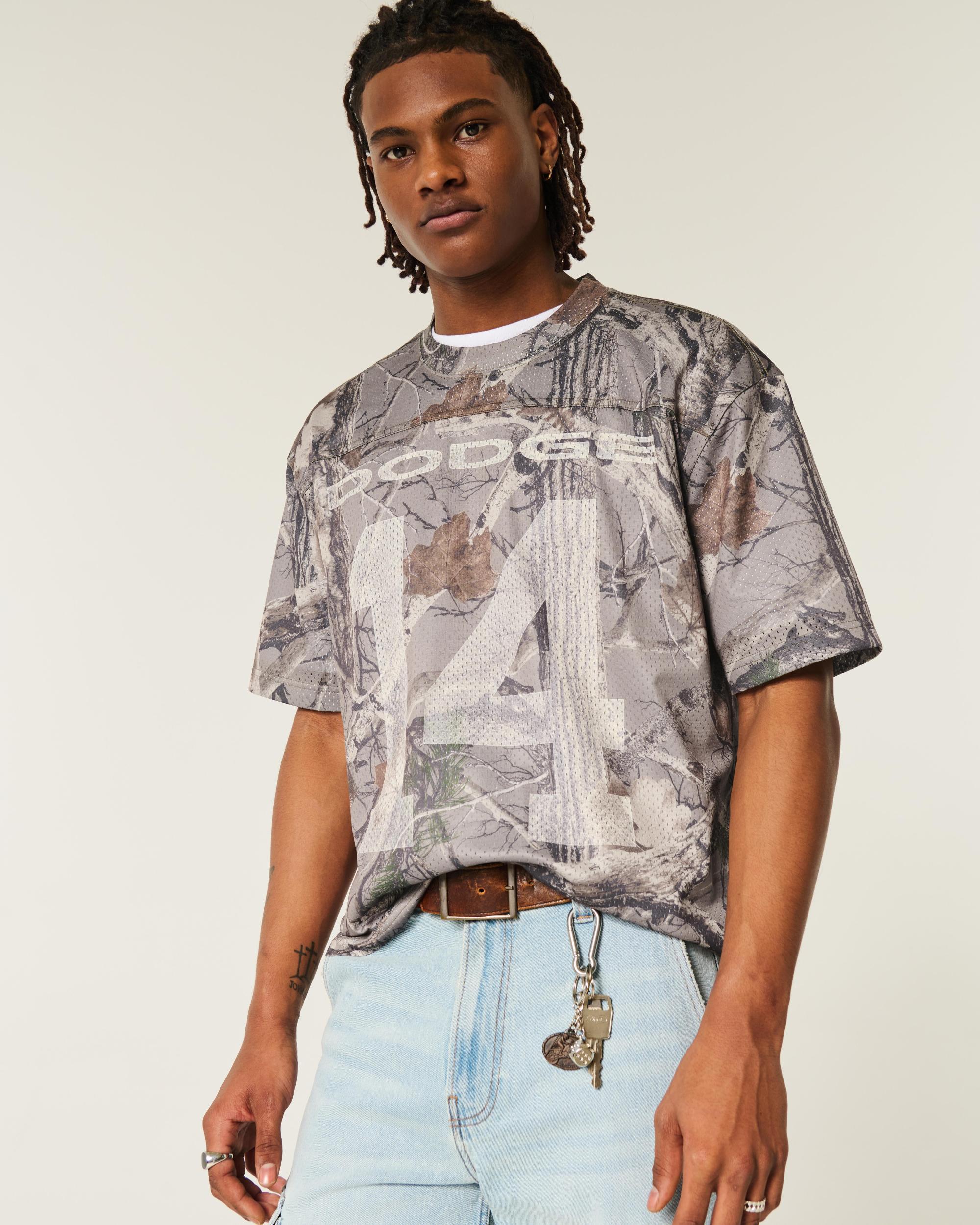 Boxy Crop Camo Dodge Graphic Jersey Product Image