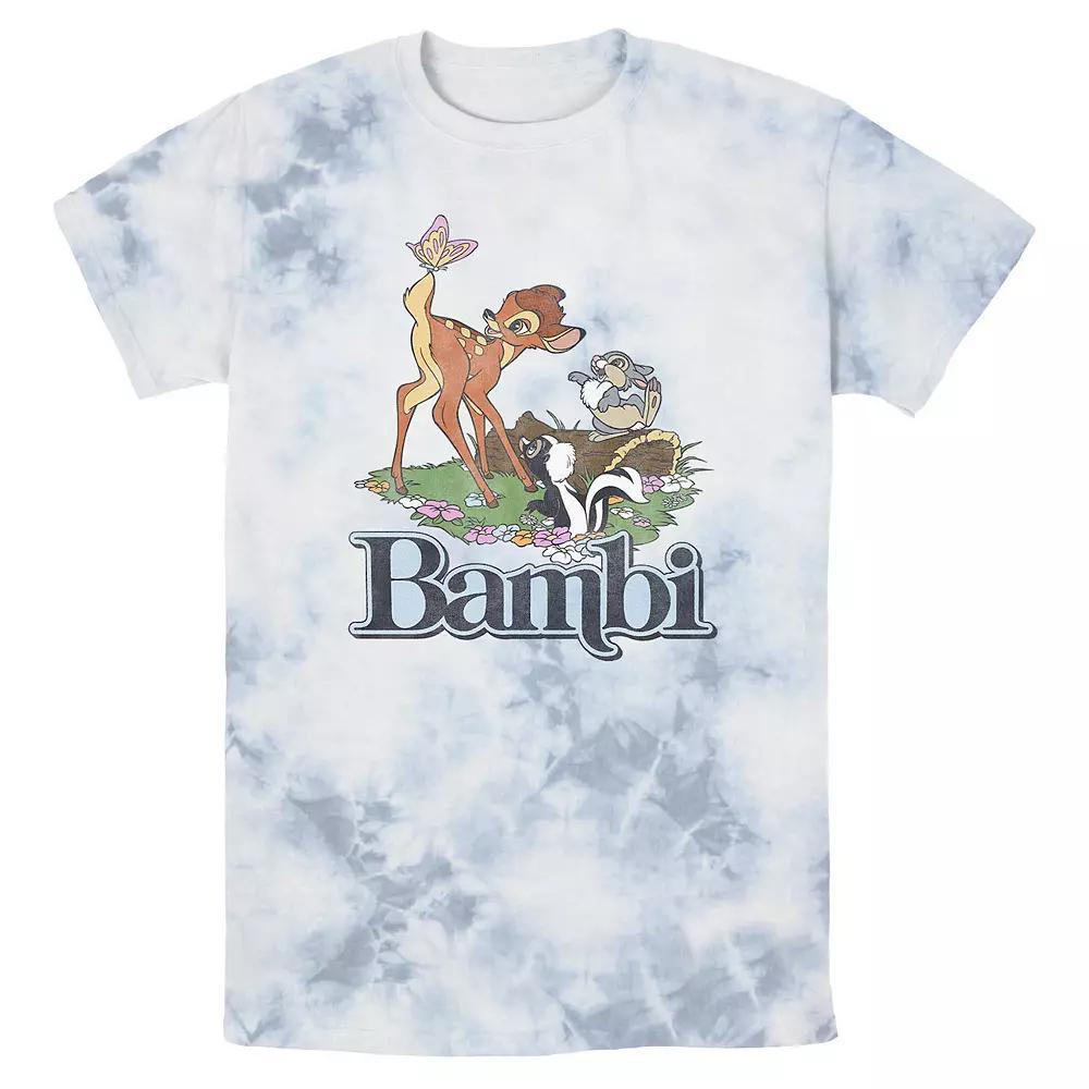 Disney's Bambi Playing With Friends Bombard Wash Men's Graphic Tee, Size: Large, White Blue Product Image