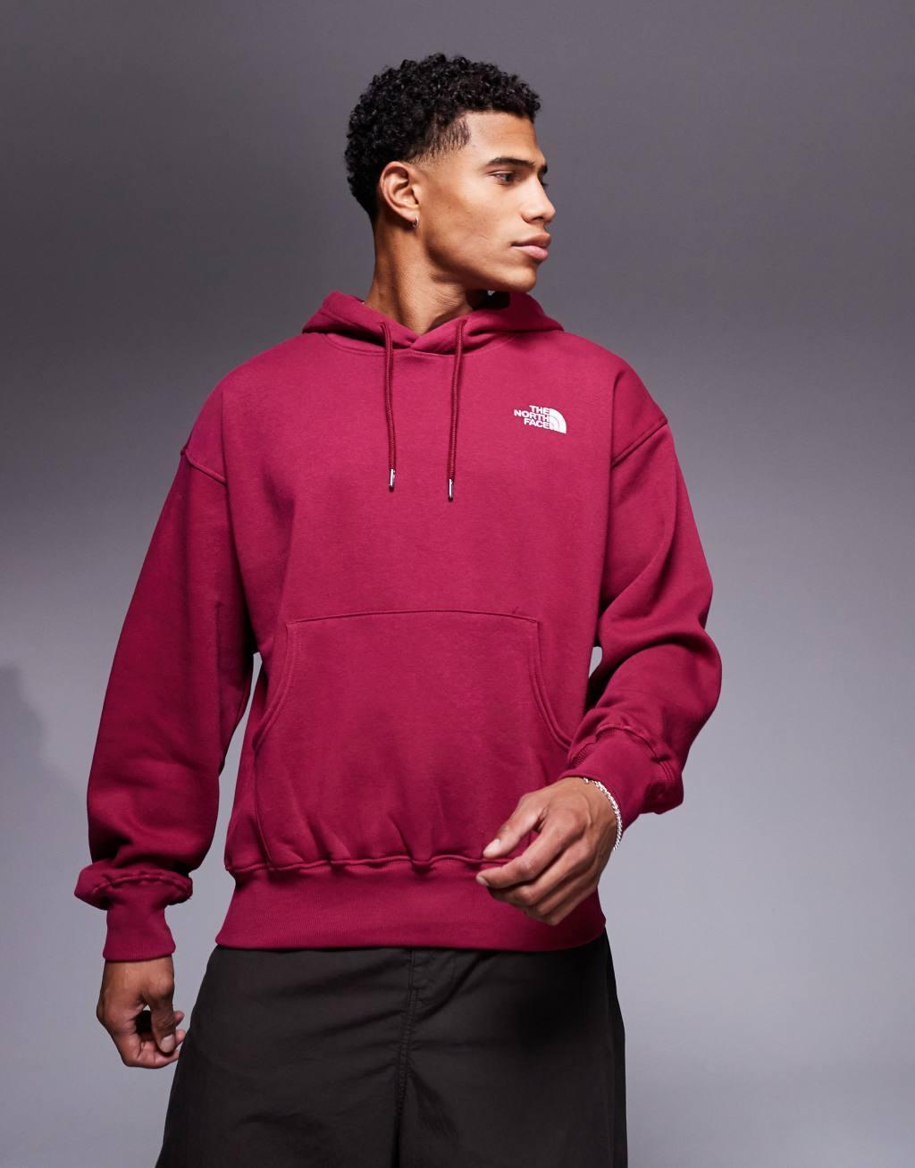 The North Face Evolution Vintage pullover hoodie in beetroot red Product Image