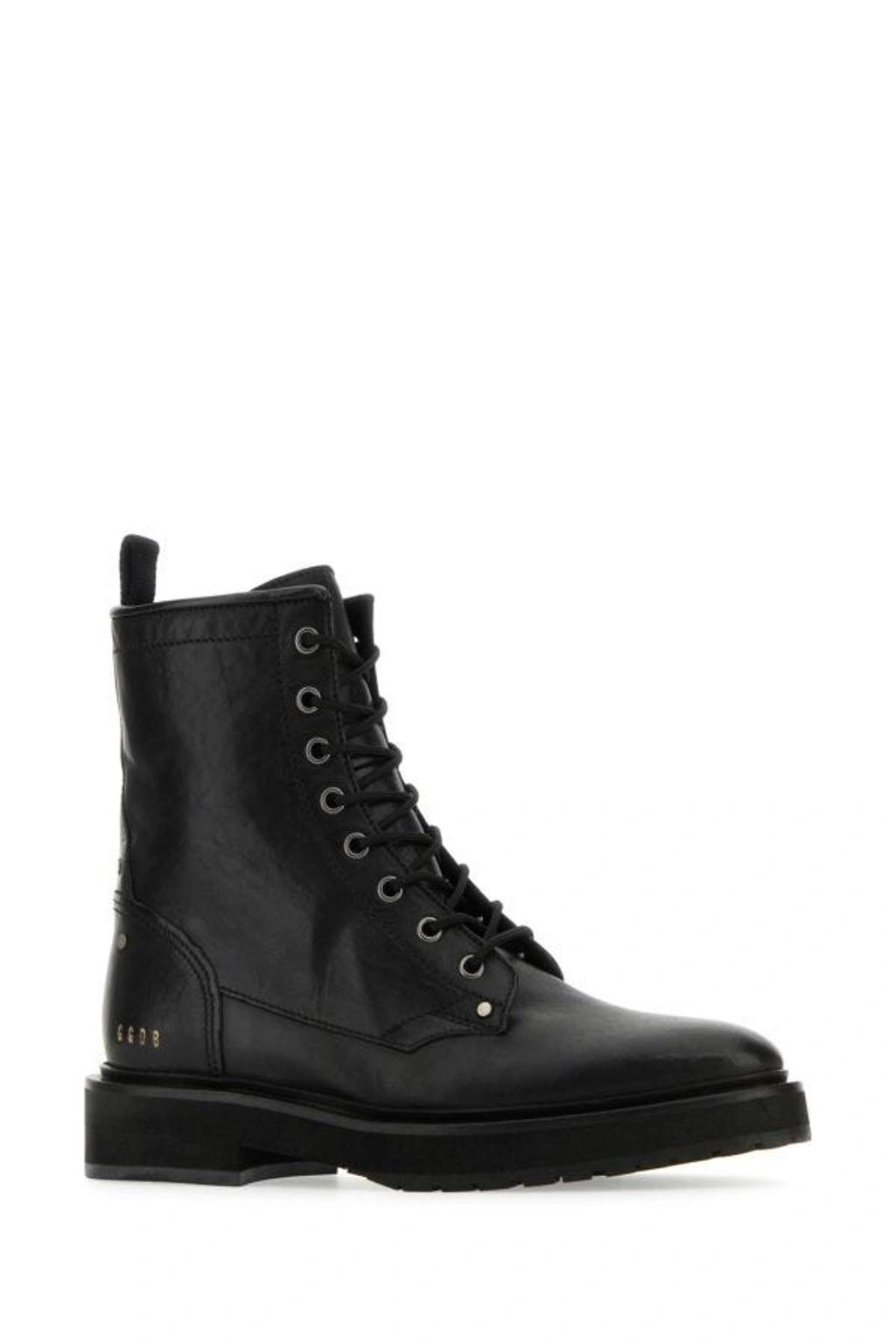 Combat Leather Boots In Black Product Image