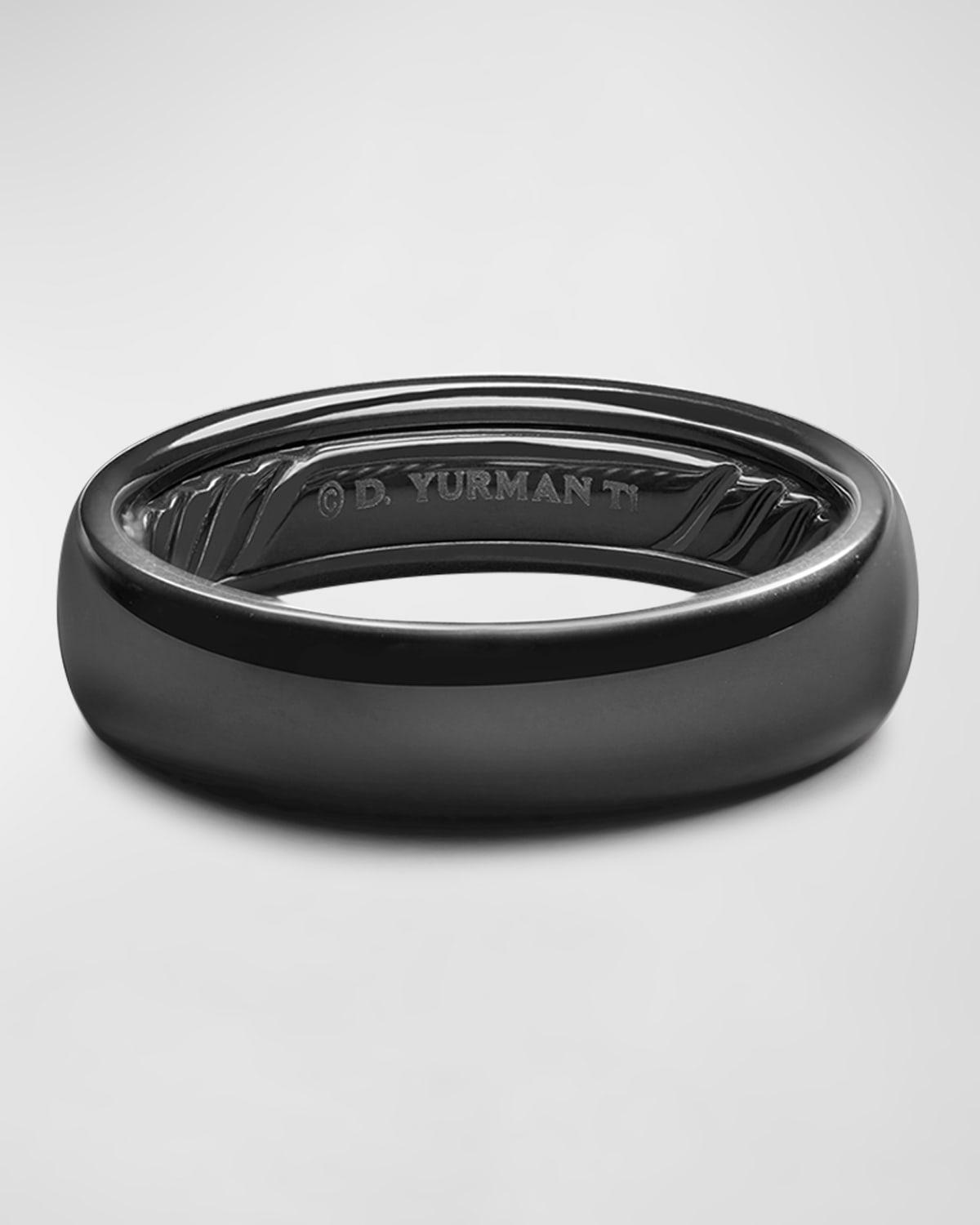 David Yurman Mens Black Titanium 6mm Classic Band Product Image