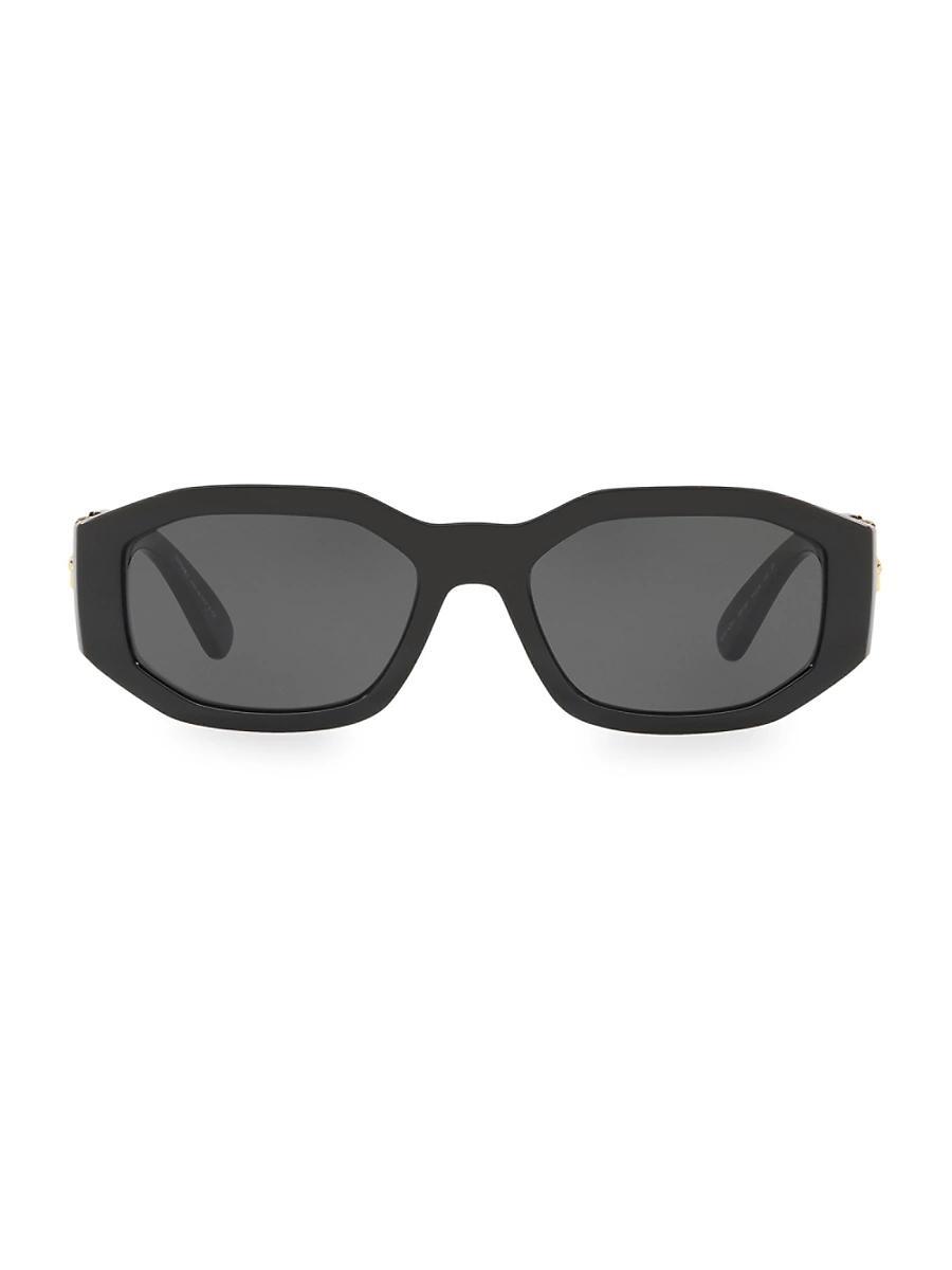 Mens 53MM Medusa Detail Oval Sunglasses Product Image