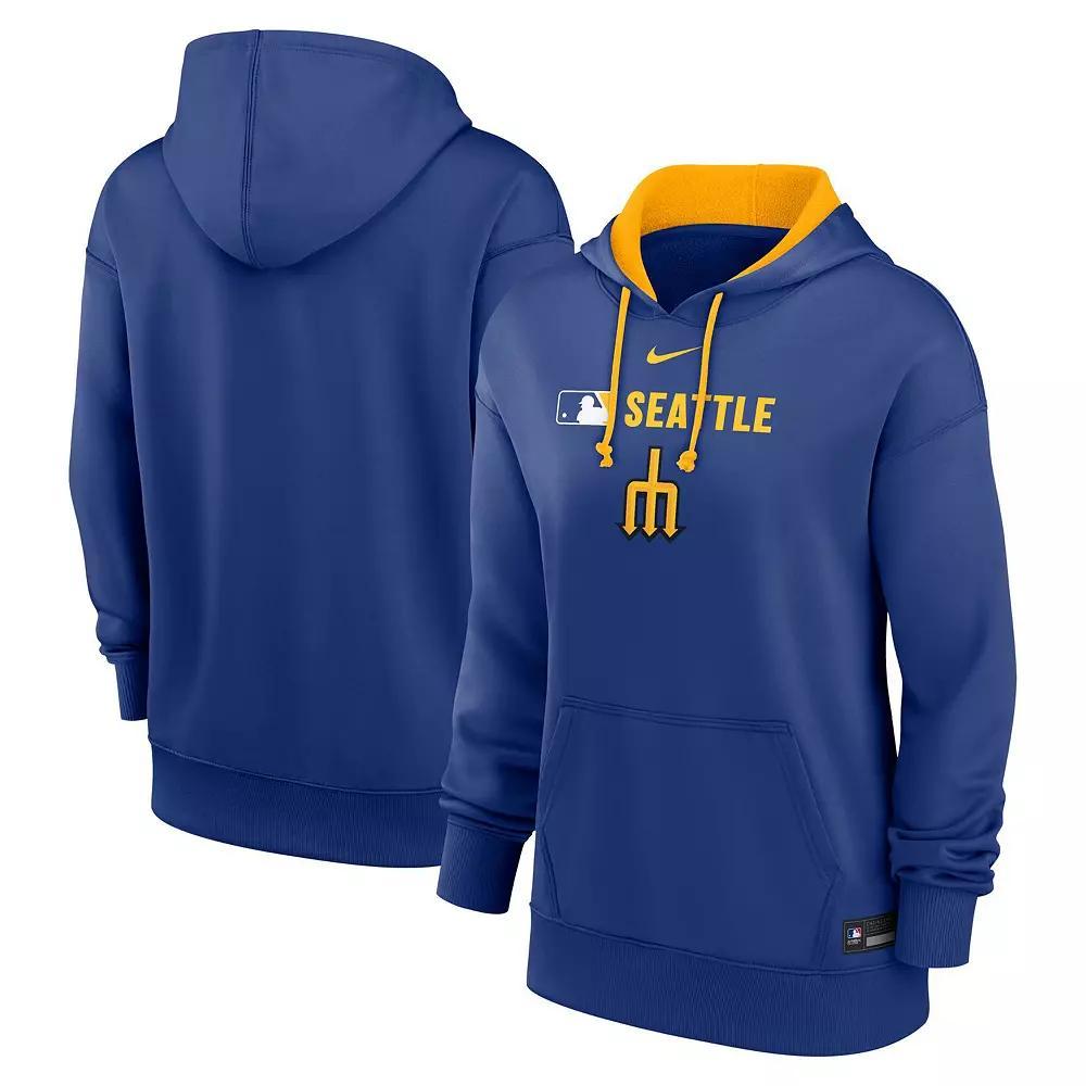 Women's Nike Navy Seattle Mariners Authentic Collection City Connect Performance Pullover Hoodie, Size: Medium, Blue Product Image