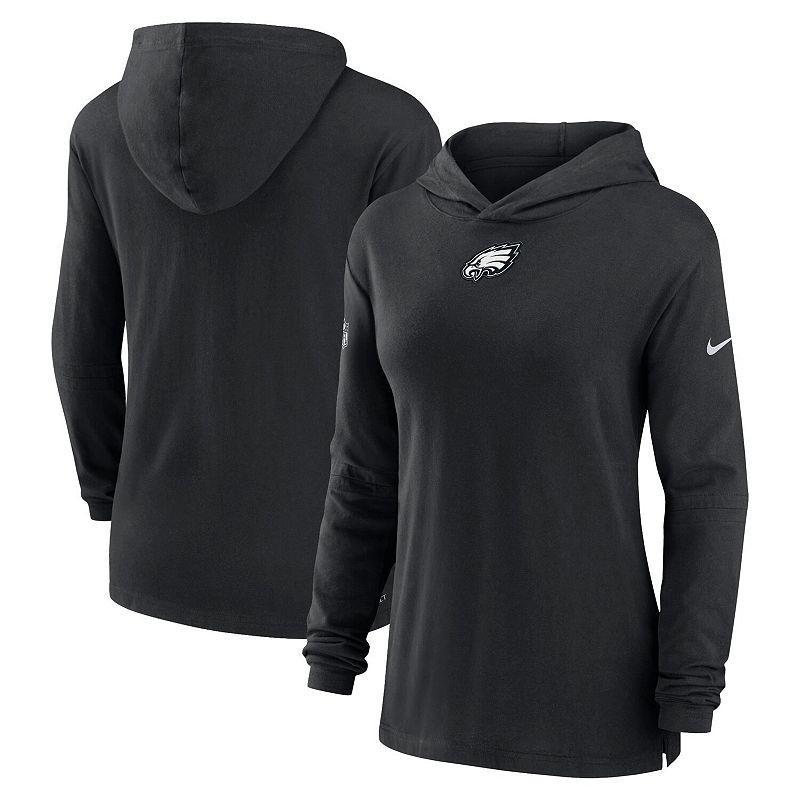 Womens Nike Royal Buffalo Bills Sideline Performance Long Sleeve Hoodie T-shirt Product Image
