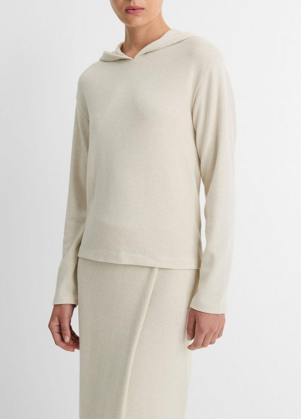 Womens Cozy Long-Sleeve Hoodie, Dark Heather Grey, Size L Vince Product Image