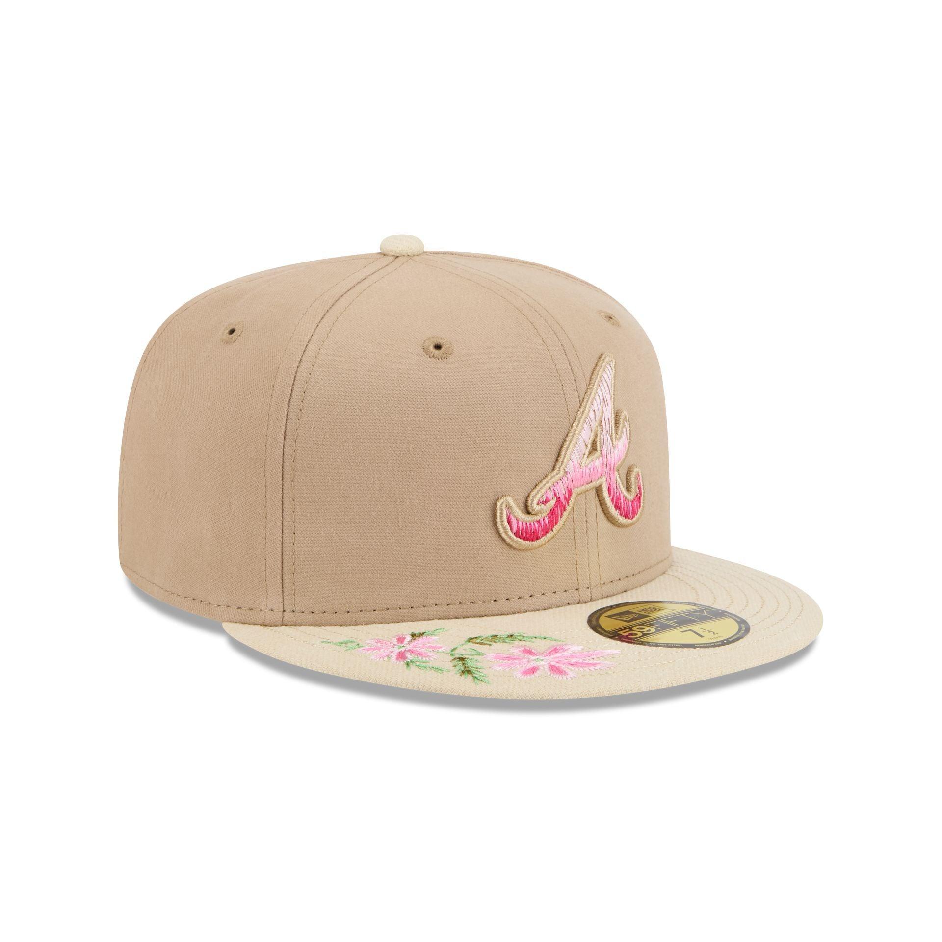 Atlanta Braves Hand Stitched Floral 59FIFTY Fitted Hat Male Product Image