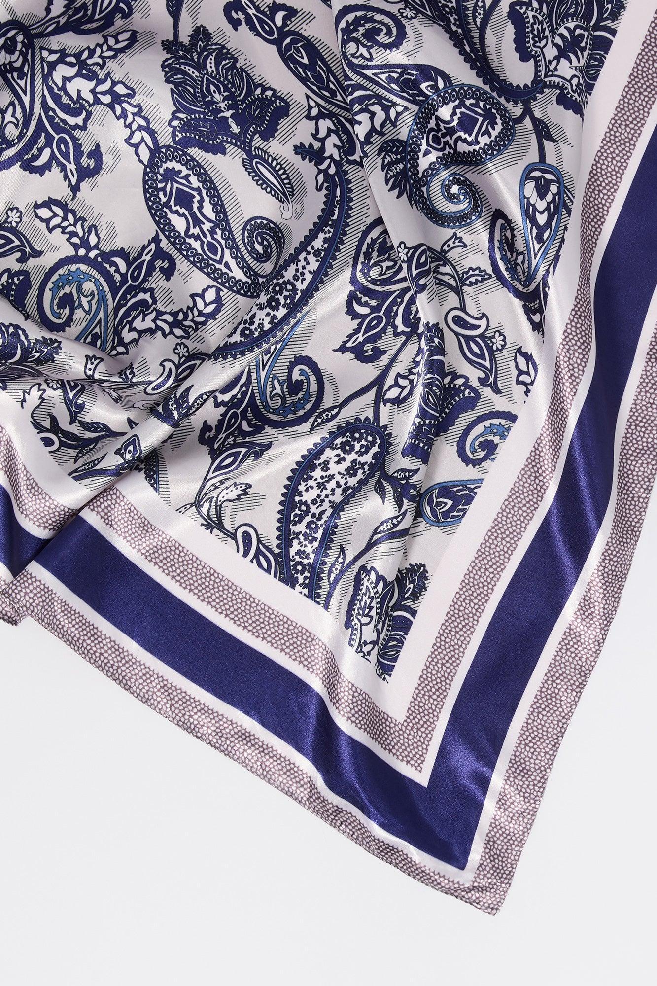 Paisley Border Print Satin Multiway Scarf Female Product Image