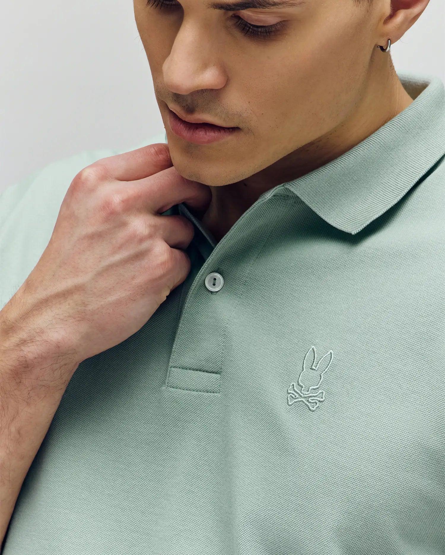 Men's James Premium Pique Polo 335 ICEBERG GREEN / S Product Image