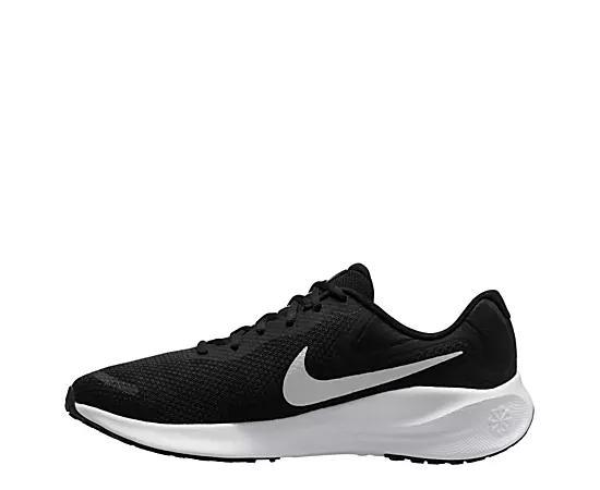 Nike Revolution 7 Men's Road Running Shoes, Size: 11 4E, Black White Product Image
