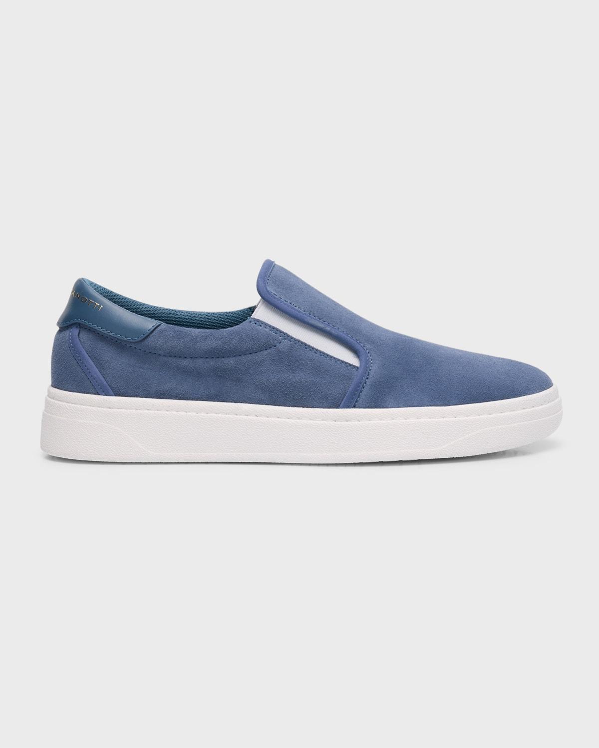Mens Suede Low-Top Slip-On Sneakers Product Image