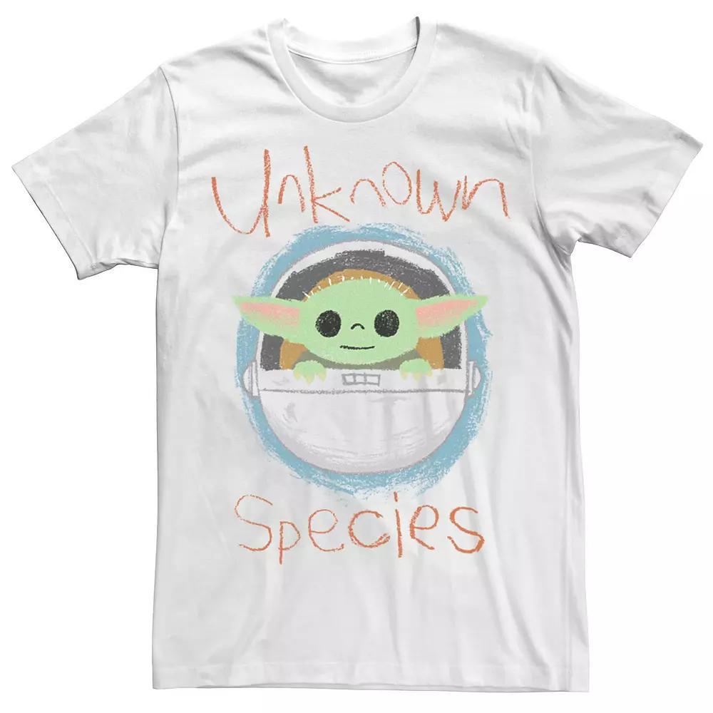 Men's Star Wars The Mandalorian The Child Unknown Species Sketch Tee, Size: Small, White Product Image