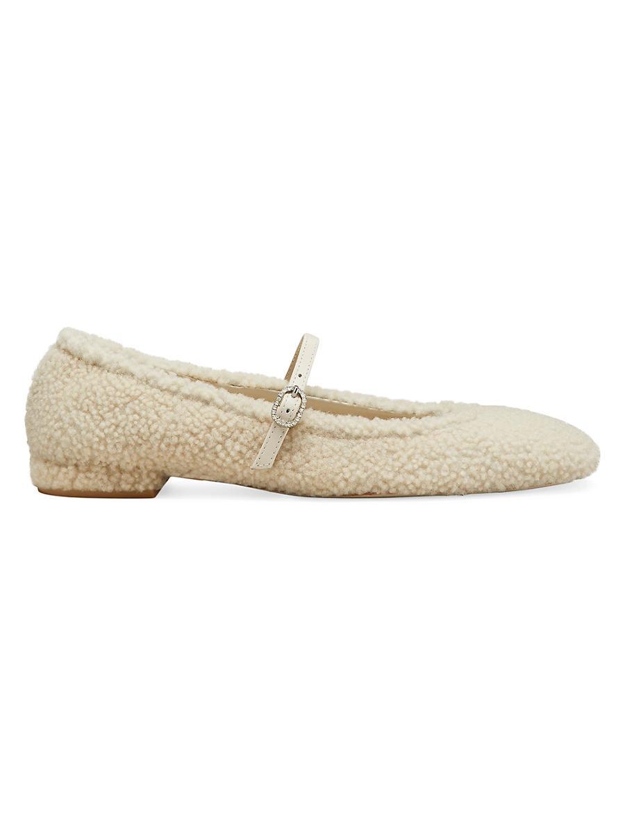 Stuart Weitzman Womens Lennox Shearling Flats Product Image