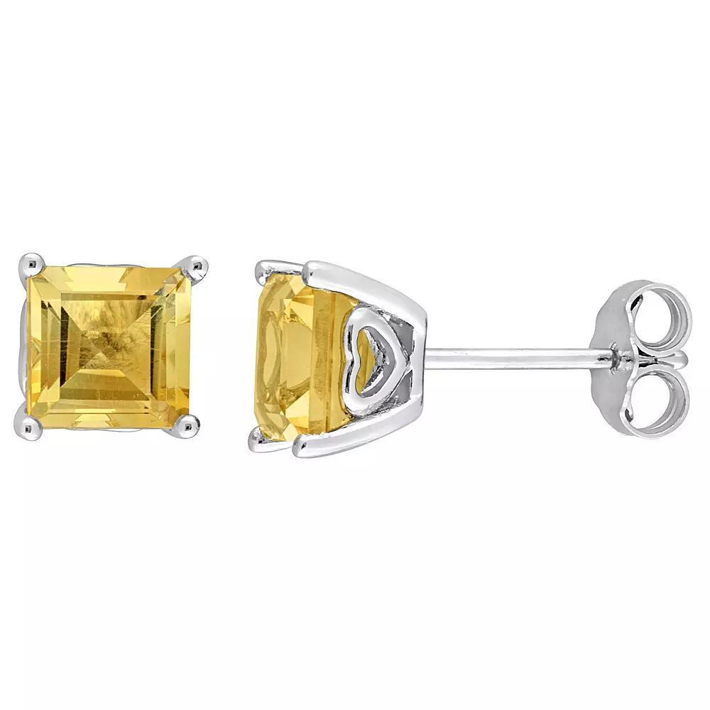 Stella Grace Sterling Silver & Gemstone Stud Earrings, Women's, Citrine Product Image