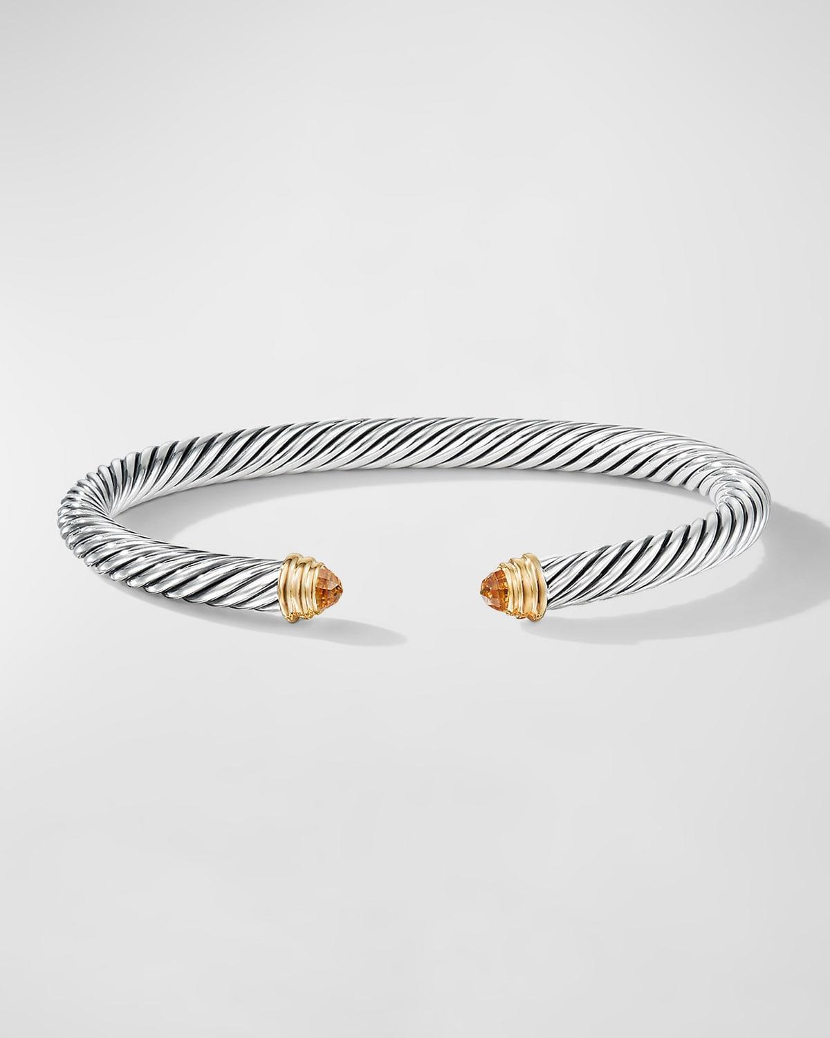 David Yurman Cable Classics Bracelet with Blue Topaz and Gold Product Image