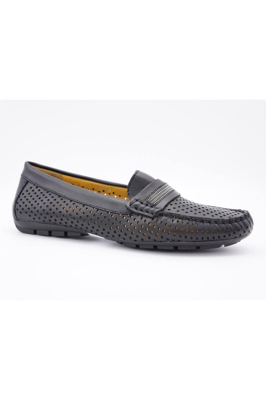 Womens Marley Logo Leather Driving Loafers Product Image