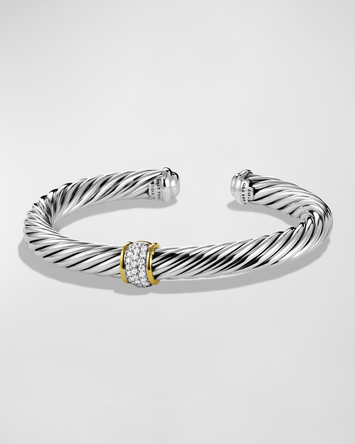 Cable Classics Bracelet with Diamonds and Gold Product Image