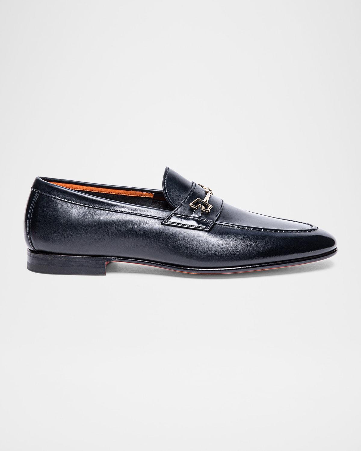 Mens Brian Leather Square-Toe Venetian Loafers Product Image